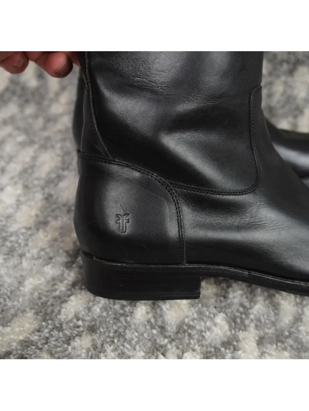 Frye Molly Button Knee High Boots Riding Tall Equestrian Zipper Booties 9.5B BLK